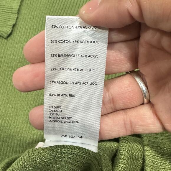 Free People Beach Ribbed Knit Sweater Set Slouchy Oversized Top Cozy Green Sz S - Picture 10 of 16